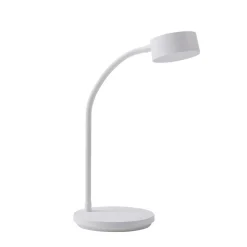 Lindby LED-bordlampe Maori, hvid, metal, CCT, dæmpbar
