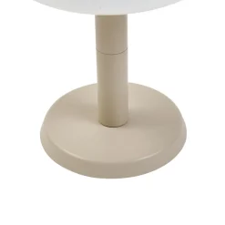 Lindby LED-bordlampe Mikkel, beige, dæmpbar, 7 cm