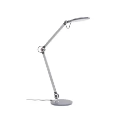 Lindby LED-bordlampe Nyxaris, grå, metal, CCT, 50 cm