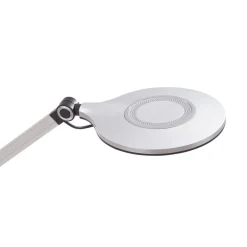 Lindby LED-bordlampe Nyxaris, sølv, metal, CCT, 50 cm