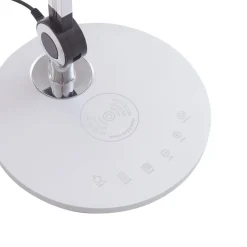 Lindby LED-bordlampe Nyxaris, sølv, metal, CCT, 50 cm