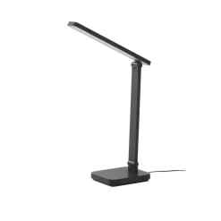 Lindby LED-bordlampe Rylas, sort, USB, CCT
