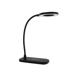 Lindby LED-bordlampe Siona sort CCT dæmpbar ladestation