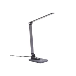 Lindby LED-bordlampe Valtaris, grå, aluminium, CCT, dæmpbar