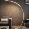 Lindby LED-buelampe Kendra, hvid, aluminium, højde 180 cm