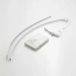 Lindby LED-buelampe Kendra, hvid, aluminium, højde 180 cm