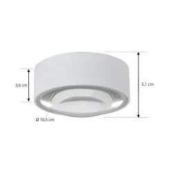 Lindby LED-downlight Siaka, hvid, metal, Ø 5 cm, IP65