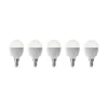 Lindby LED-dråbepære, E14, 4,9W, 3.000 K, 470 lm, sæt med 5 stk
