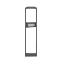 Lindby LED-gadelampe Darko, 80 cm, grå, metal, IP54