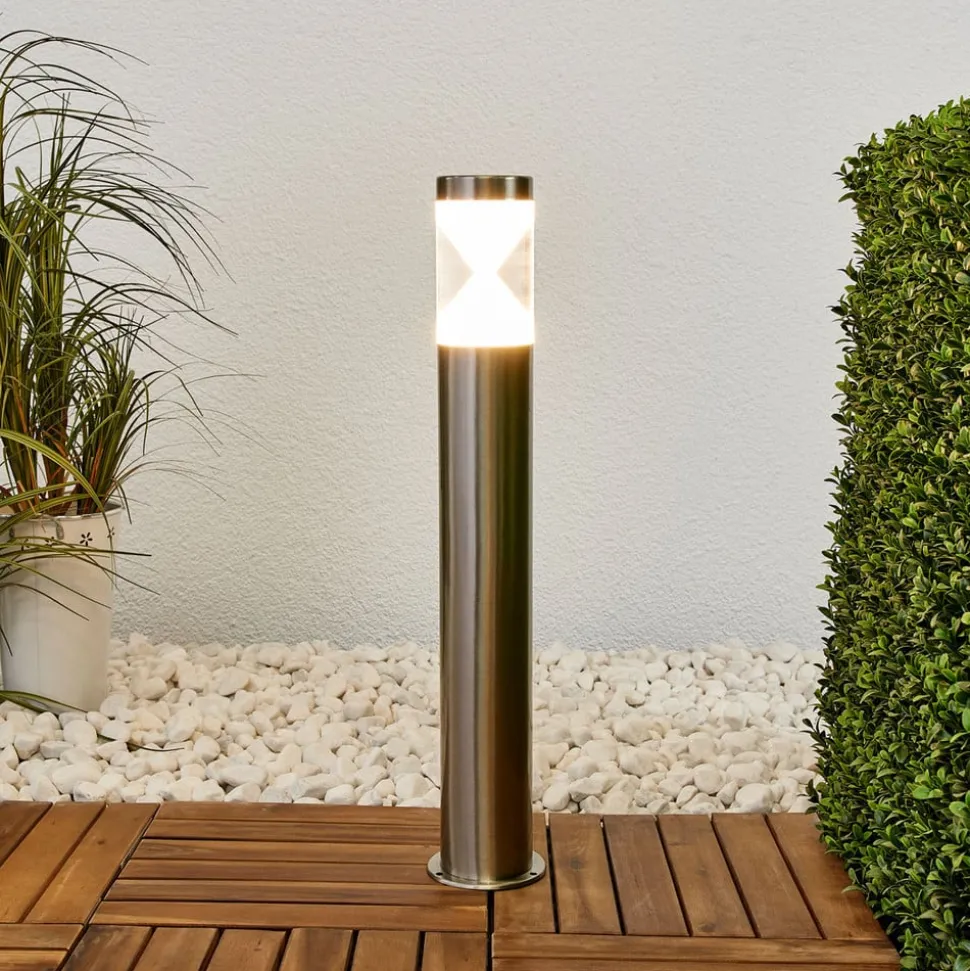 Lindby LED-gadelampe Fabrizio, højde 56 cm, stål