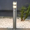 Lindby LED-gadelampe Lanea, 60 cm, grå, sensor, IP44