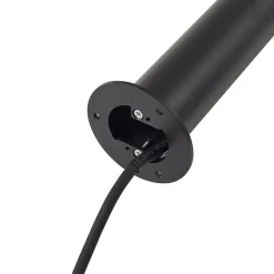 Lindby LED-gadelampe Luzian, højde 80 cm, sort, jordspyd