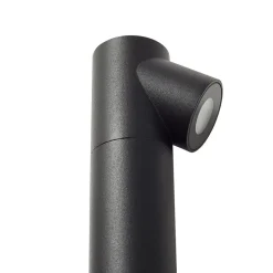 Lindby LED-gadelampe Luzian, højde 120 cm, sort, jordspyd