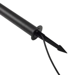 Lindby LED-gadelampe Luzian, højde 120 cm, sort, jordspyd