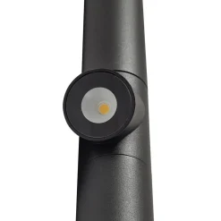 Lindby LED-gadelampe Luzian, højde 120 cm, sort, jordspyd