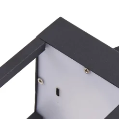 Lindby LED genopladelig bordlampe Iruna, sort, metal, 27 cm, dæmpbar.
