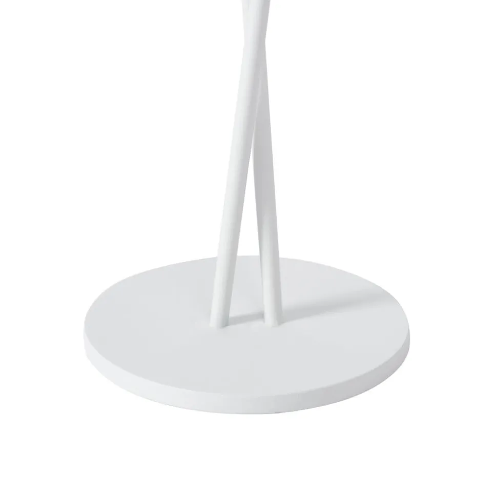 Lindby LED genopladelig bordlampe Janea CROSS, hvid, metal