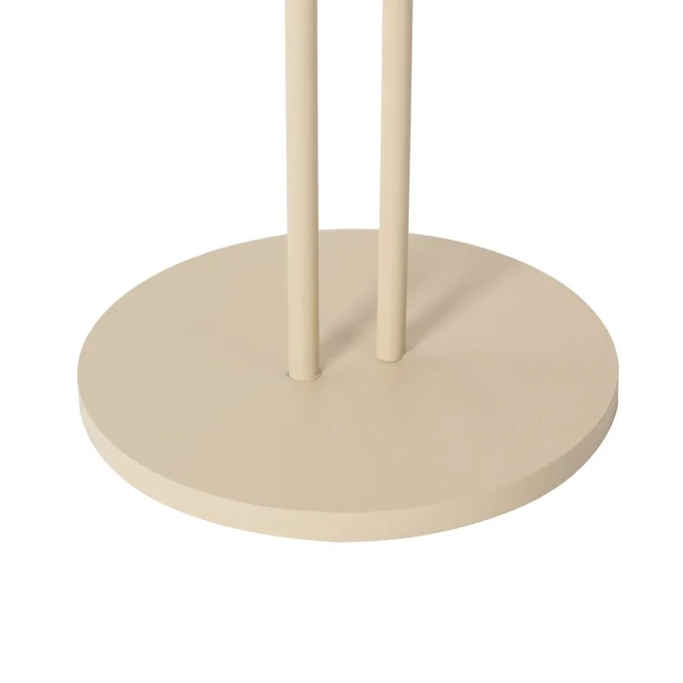 Lindby LED genopladelig bordlampe Janea TWIN, beige, metal
