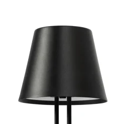 Lindby LED genopladelig bordlampe Janea TWIN, sort, metal