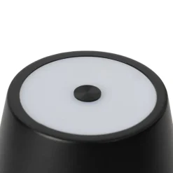 Lindby LED genopladelig bordlampe Janea TWIN, sort, metal