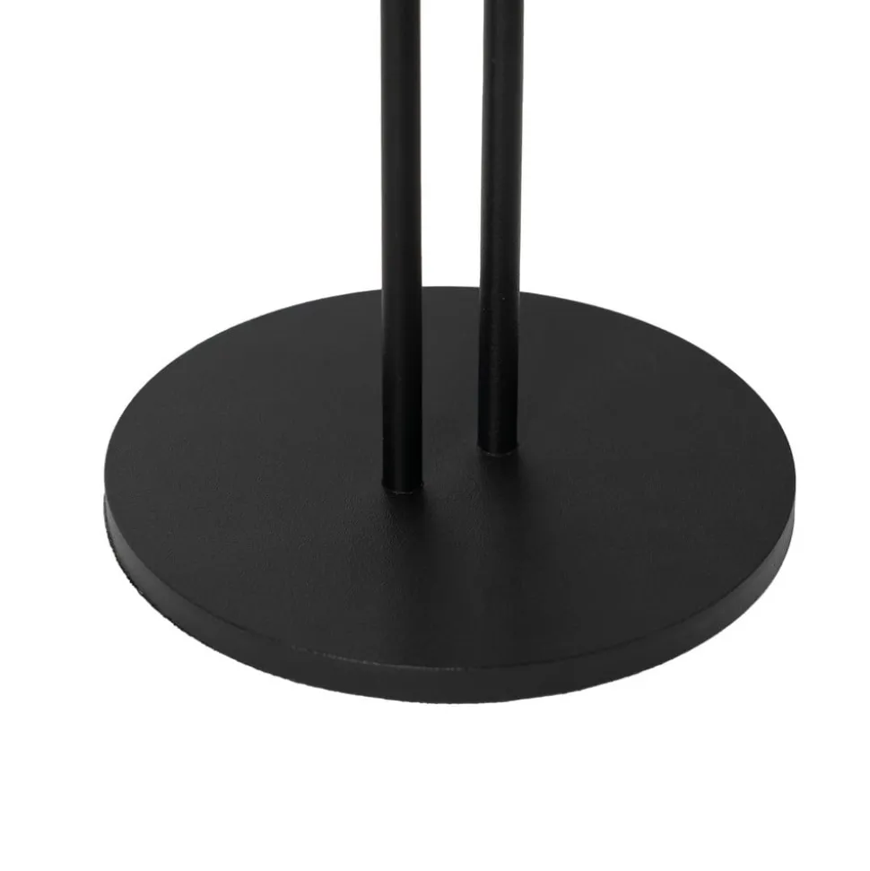 Lindby LED genopladelig bordlampe Janea TWIN, sort, metal