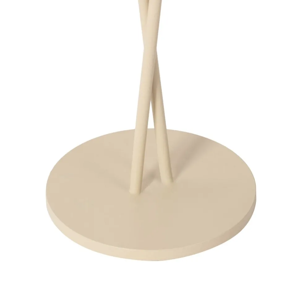 Lindby LED genopladelig bordlampe Janea, CROSS, beige, metal