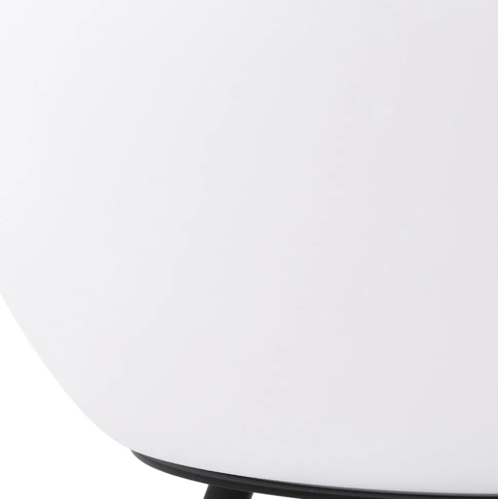 Lindby LED genopladelig bordlampe Aurilia, sort/hvid, jern, IP44