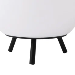 Lindby LED genopladelig bordlampe Aurilia, sort/hvid, jern, IP44