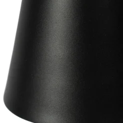 Lindby LED genopladelig bordlampe Janea CROSS, sort, metal