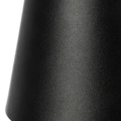 Lindby LED genopladelig bordlampe Janea CUBE, sort, metal