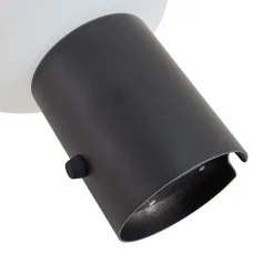 Lindby LED genopladelig bordlampe Zelie, sort, aluminium, IP44