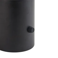 Lindby LED genopladelig bordlampe Zelie, sort, aluminium, IP44