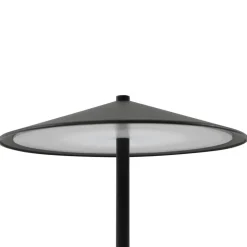 Lindby LED genopladelig bordlampe Ayva, sort, aluminium, IP44