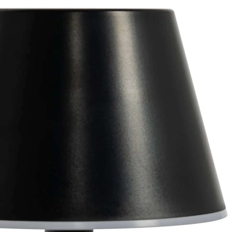 Lindby LED genopladelig lampe Gaja, sort, USB, IP44, RGBW, dæmpbar.