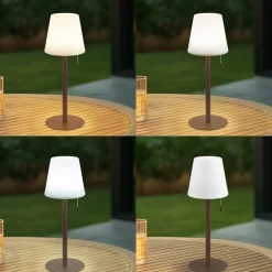 Lindby LED genopladelig lampe Azalea sort aluminium CCT højdejusterbar