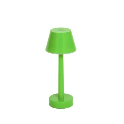 Lindby LED genopladelig lampe Gaja, grøn, USB, IP44, RGBW, dæmpbar