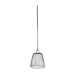 Lindby LED genopladelig udendørs pendel Levino, sort, metal