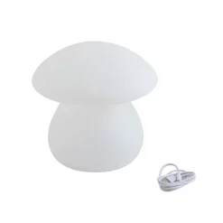 Lindby LED genopladelig udendørs bordlampe Vernate, RGBW, hvid, dæmpbar