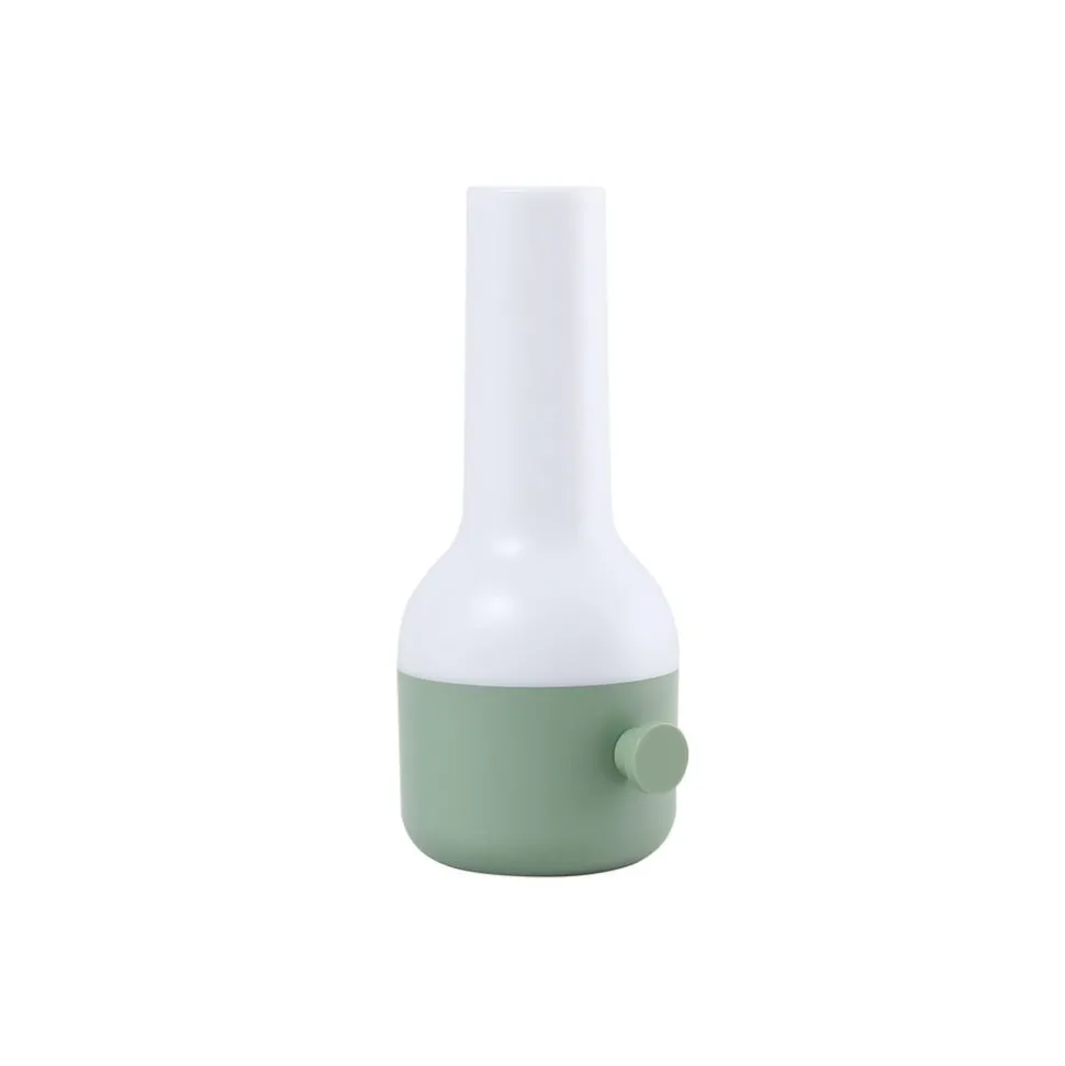 Lindby LED genopladelig udendørs bordlampe Isaline, grøn, dæmpbar