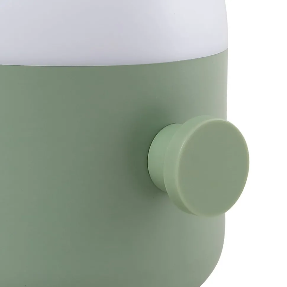 Lindby LED genopladelig udendørs bordlampe Isaline, grøn, dæmpbar