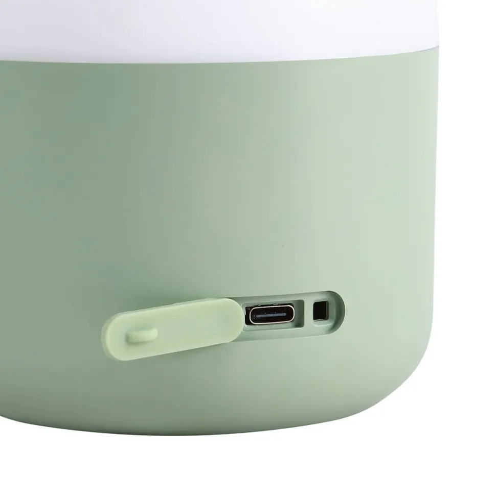 Lindby LED genopladelig udendørs bordlampe Isaline, grøn, dæmpbar