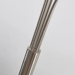 Lindby LED-gulvlampe Anea, 179 cm, 5 lyskilder, nikkelfarvet