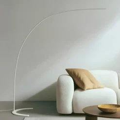 Lindby LED-gulvlampe Danua, hvid, metal, højde 200 cm