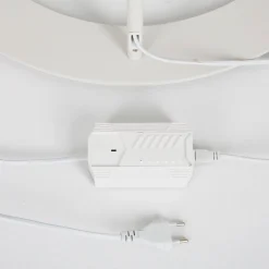 Lindby LED-gulvlampe Danua, hvid, metal, højde 200 cm