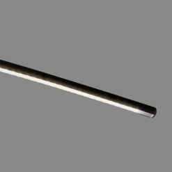 Lindby LED-gulvlampe Danua, sort, metal, højde 200 cm