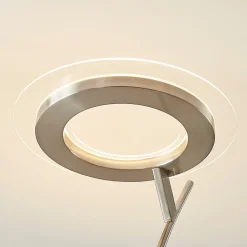 Lindby LED-gulvlampe Darion, grå, metal, dæmpbar, 180 cm