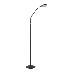 Lindby LED-gulvlampe Elvyn, sort, justerbar