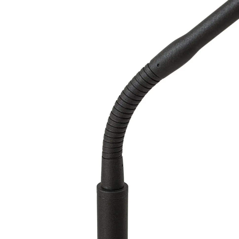 Lindby LED-gulvlampe Elvyn, sort, justerbar