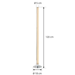 Lindby LED-gulvlampe Hadis, RGB, fjernbetjening, hvid, 120 cm