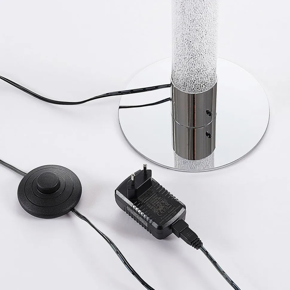 Lindby LED-gulvlampe Hadis, RGB, fjernbetjening, hvid, 120 cm